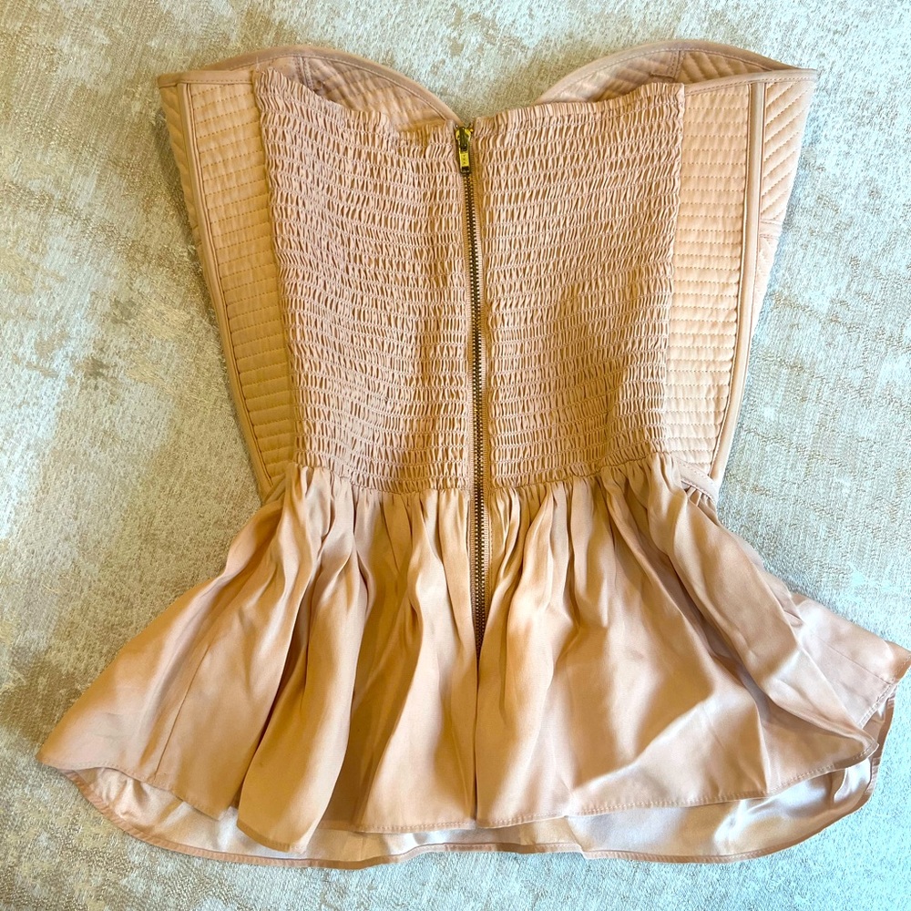 Parker Peplum Silk Bustier
